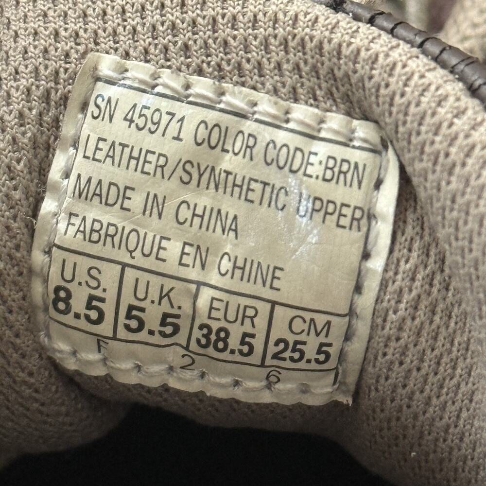 Skechers Sneaker Shoes Womens Size 8.5 Brown Leather Lace Up Walking Comfort - Picture 5 of 6